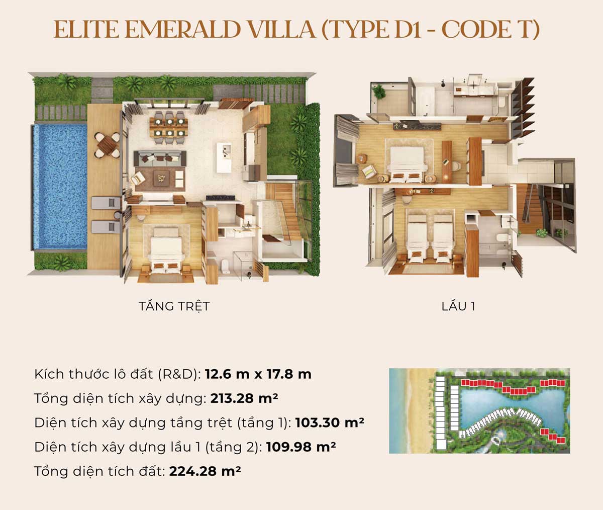 Biet thu Elite Sapphire Villa Type D1 Felicity Phu Quoc - Felicity Phú Quốc