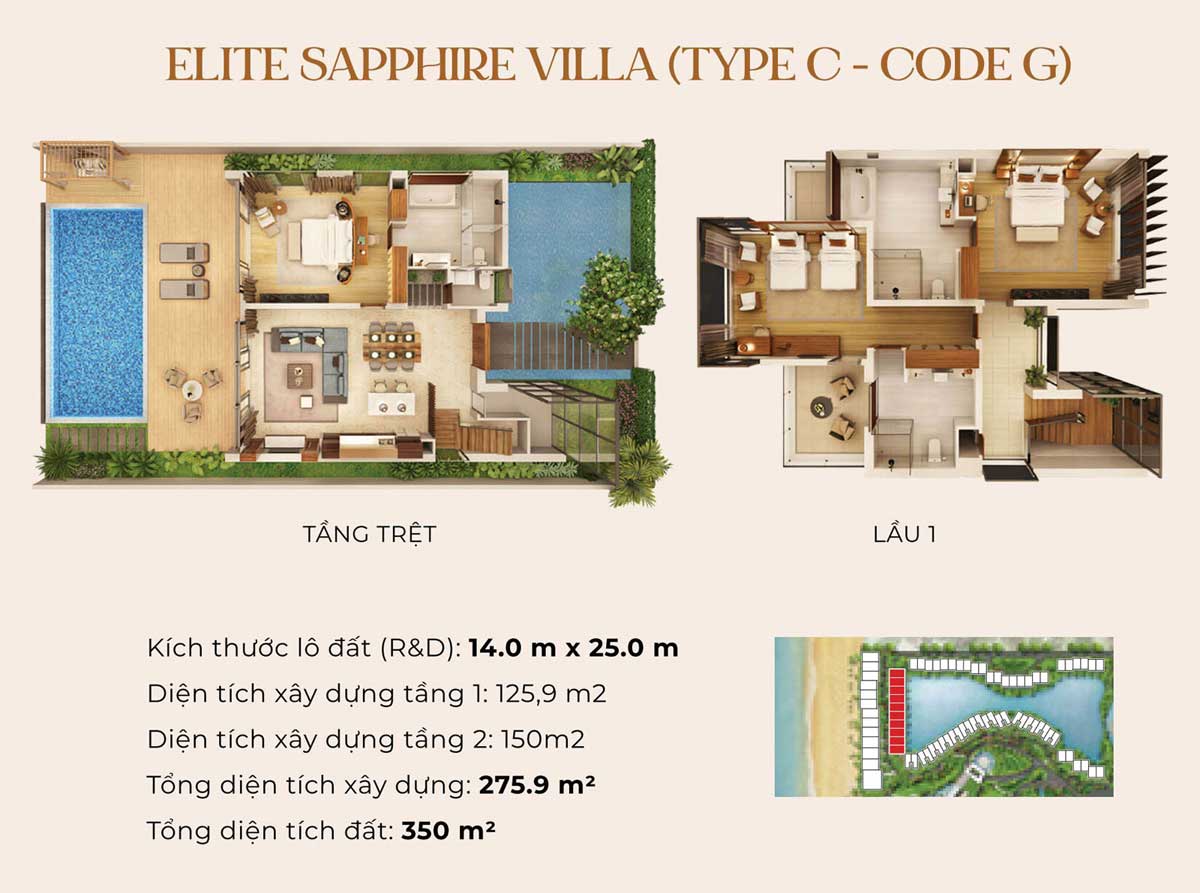 Biet thu Elite Sapphire Villa Type C Felicity Phu Quoc - Felicity Phú Quốc