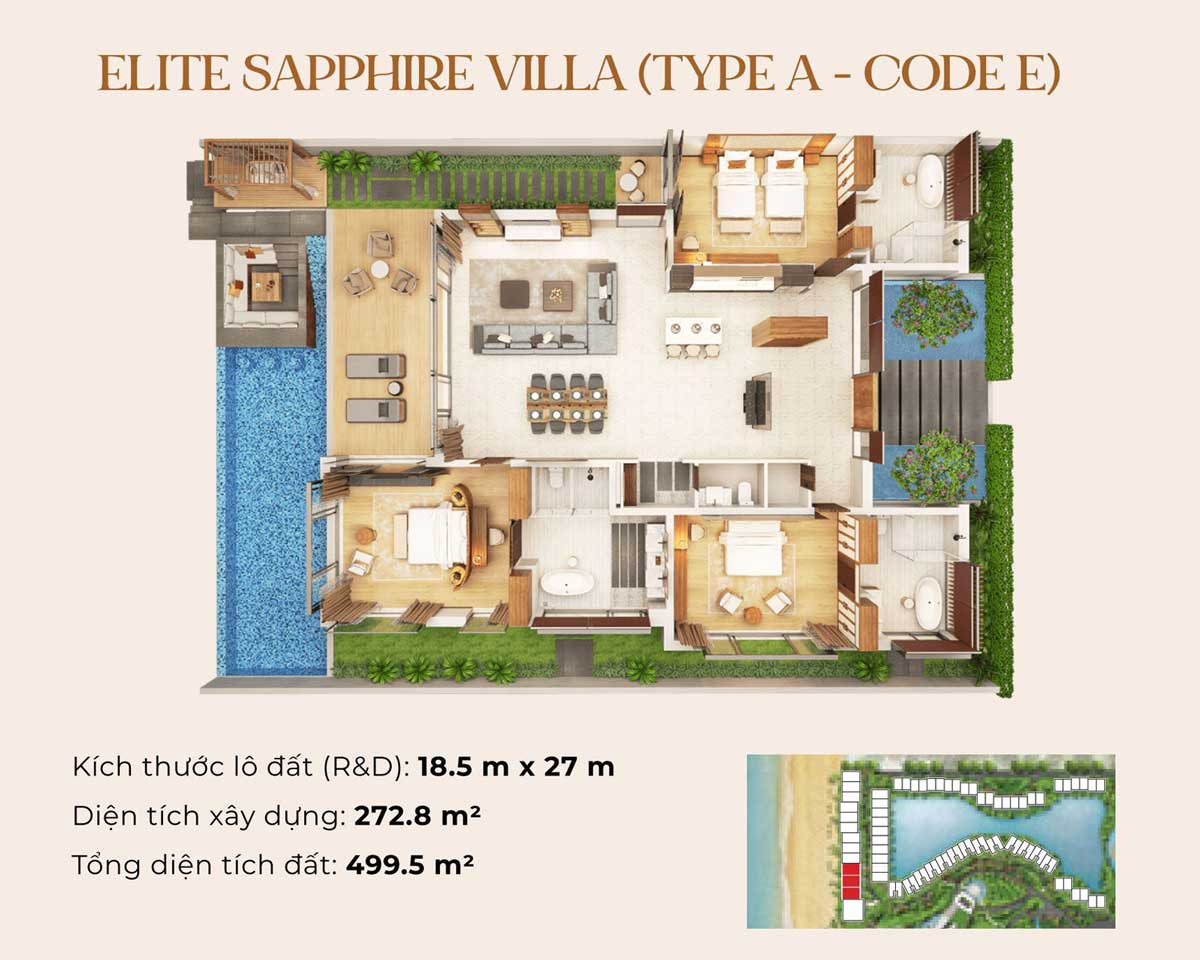 Biet thu Elite Sapphire Villa Type A Felicity Phu Quoc - Felicity Phú Quốc