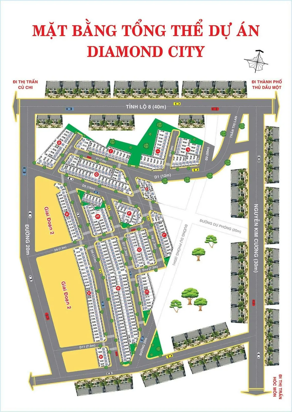 KHU DÂN CƯ TVC TRẦN VĂN CHẨM CỦ CHI 19 Dự án Khu Dân Cư Diamond City Tỉnh lộ 8 Củ Chi