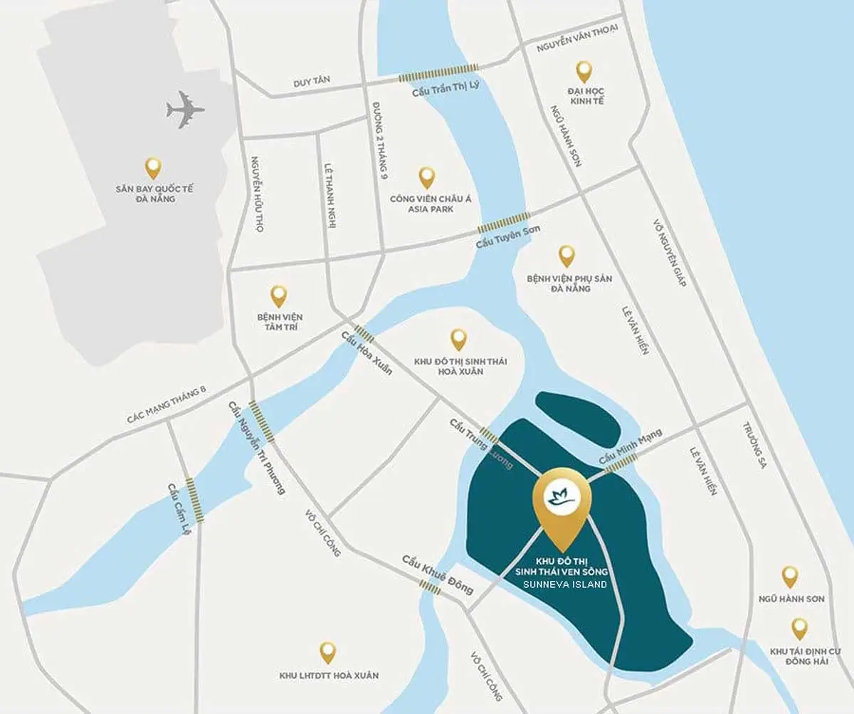 Sunneva Island 3 Vị trí Dự án Sunneva Island Đà Nẵng