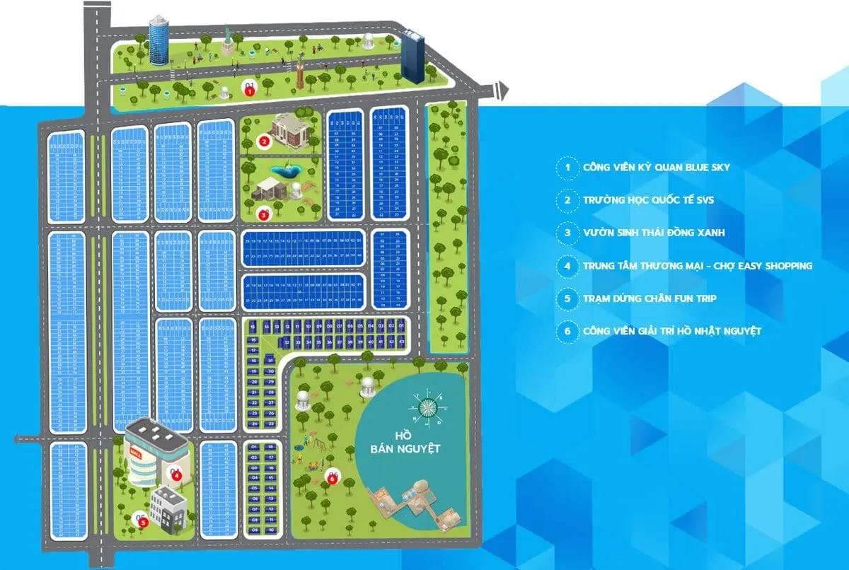 SAPPHIA VILLAS LONG AN 4 Hệ thống tiện ích nội khu Dự án Biệt thự Sapphia Villas