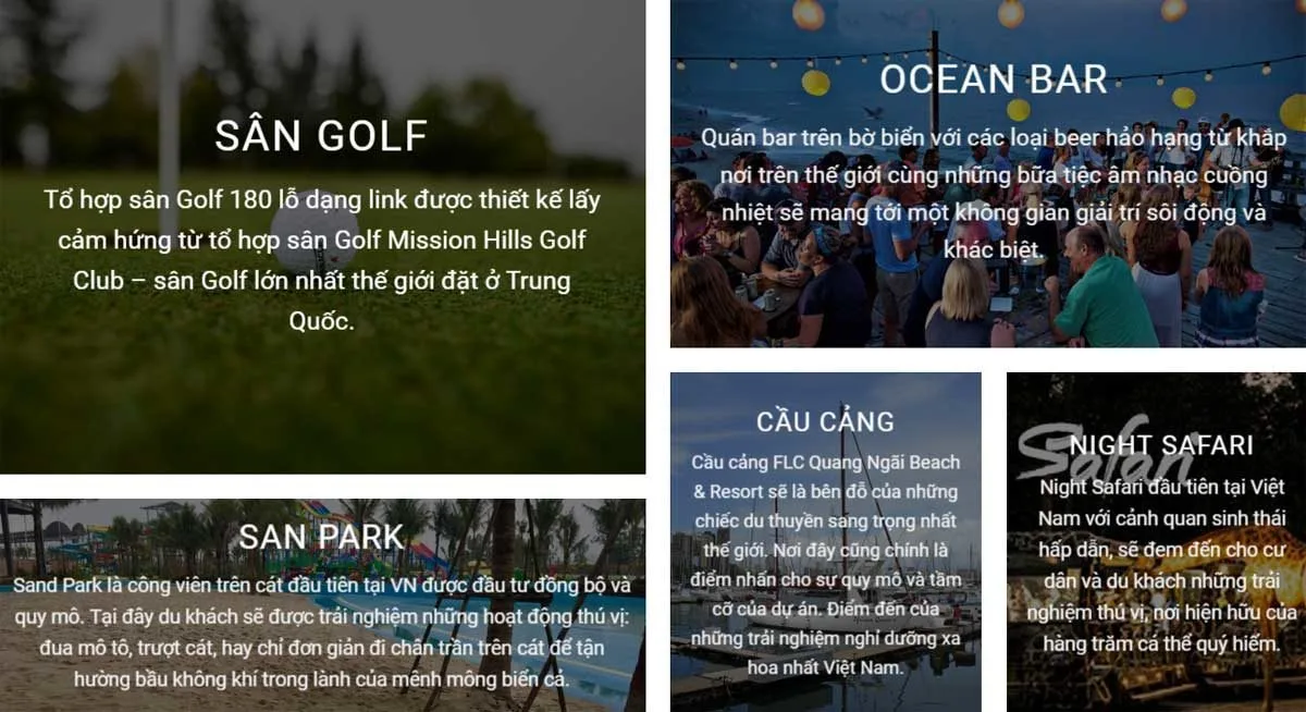 FLC QUẢNG NGÃI BEACH & GOLF 5 Các Tiện ích nội khu Dự án FLC Quảng Ngãi Beach & Golf Resort