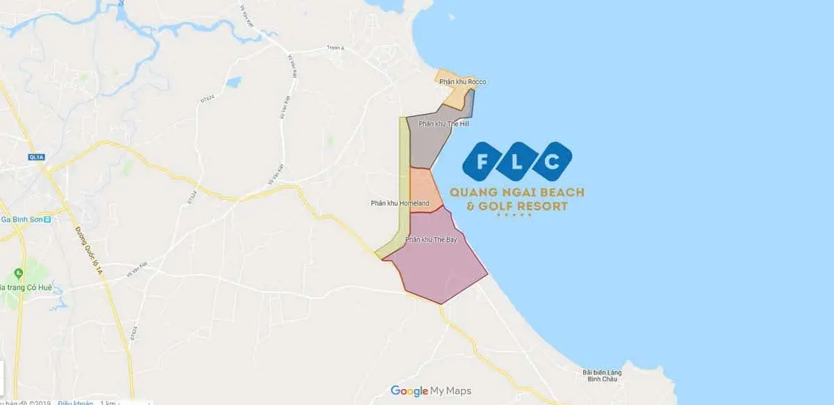 FLC QUẢNG NGÃI BEACH & GOLF 2 Vị trí Dự án Khu đô thị FLC Quảng Ngãi