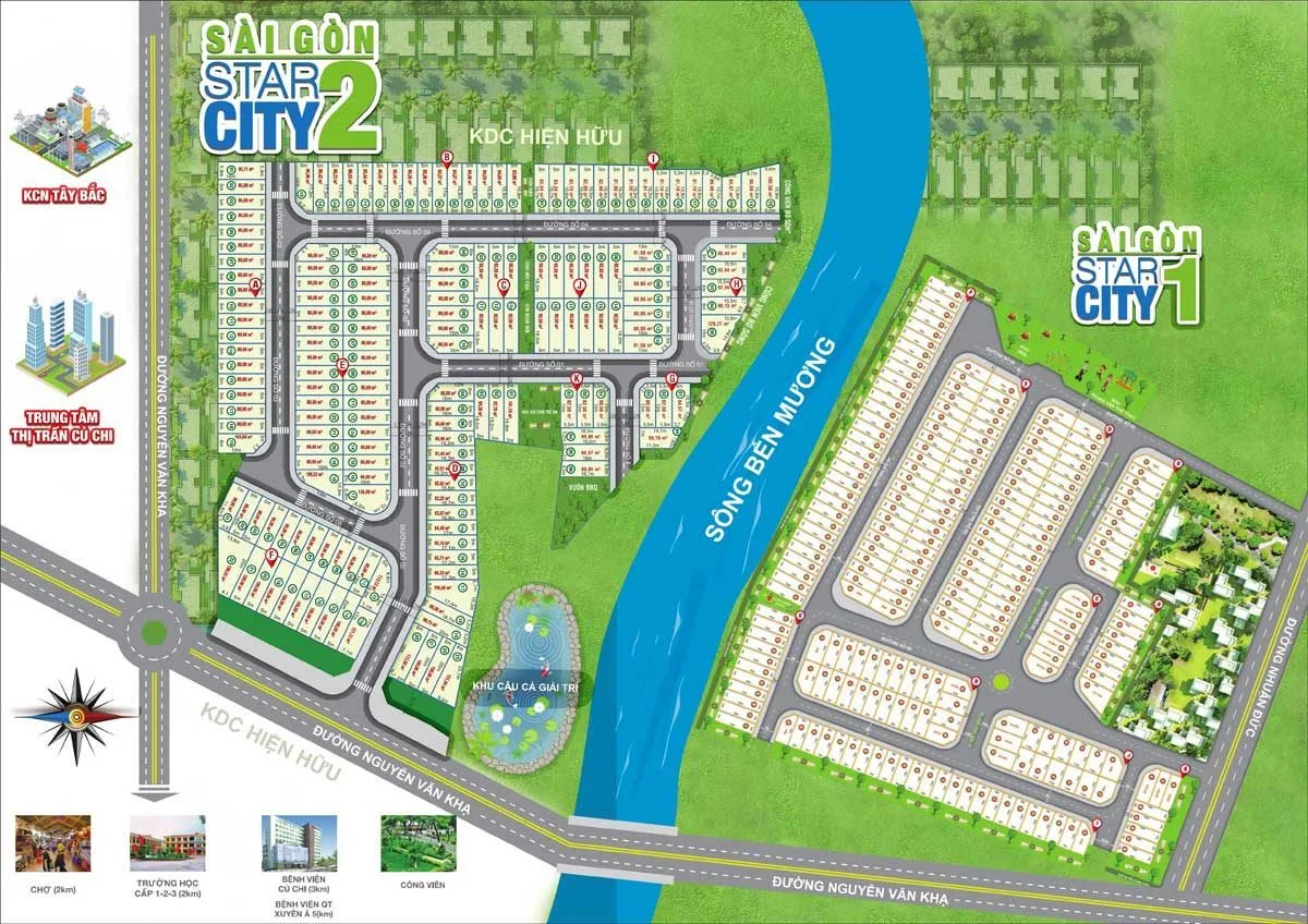 SÀI GÒN STAR CITY 5 Mặt bằng phân lô Dự án Sài Gòn Star City 1 & 2 Củ Chi