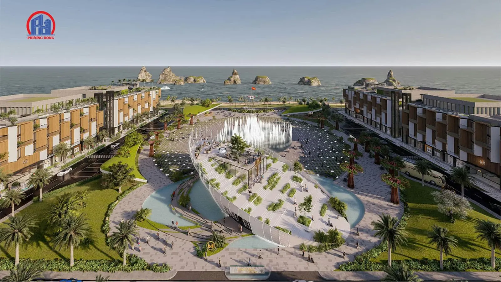 Khu đô thị Phương Đông Vân Đồn 5 Tiện ích Quảng trường Dự án Khu đô thị Phương Đông Vân Đồn Quảng Ninh