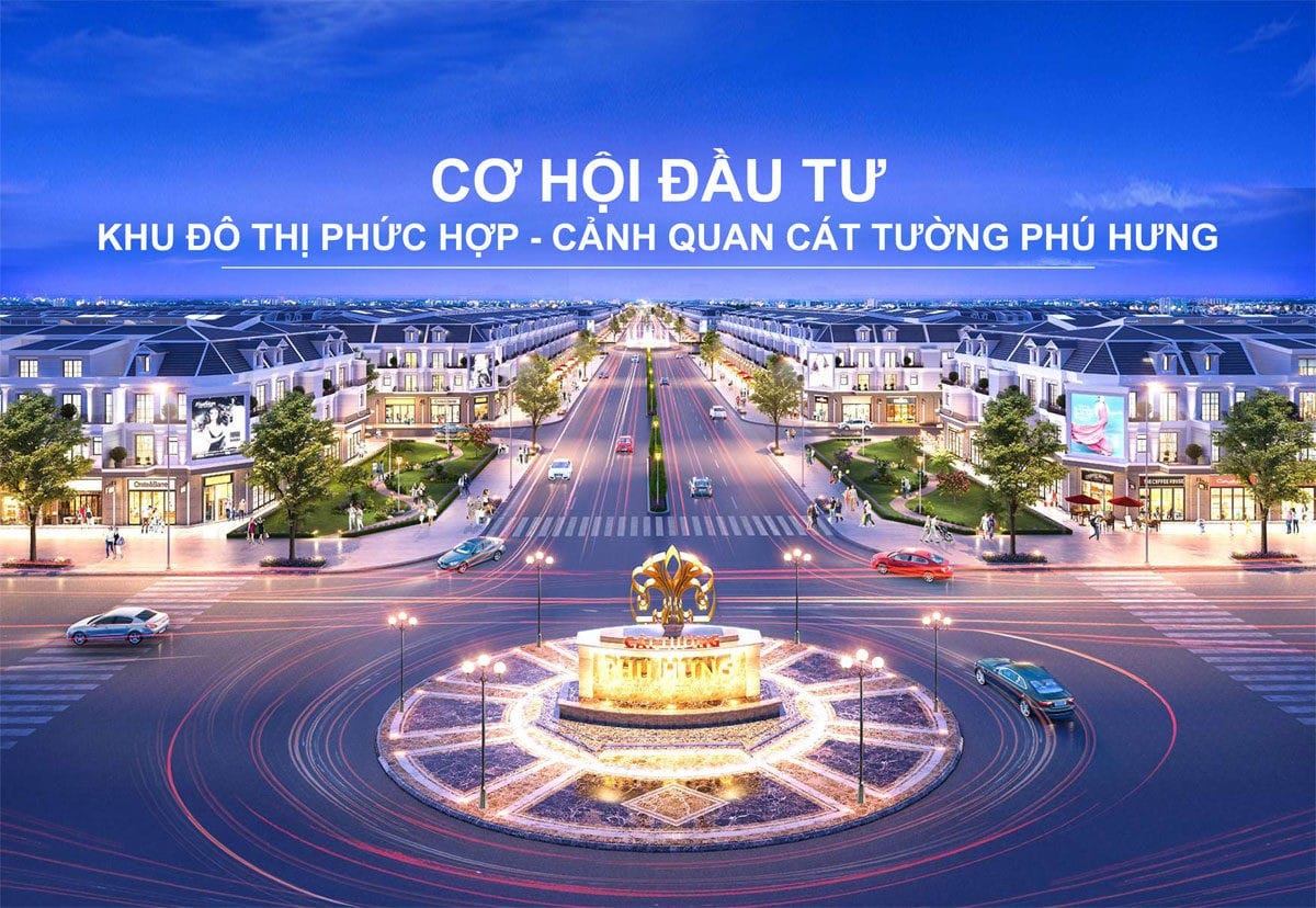 Cổng Dự án Khu Đô Thị Phức Hợp & Cảnh Quan Cát Tường Phú Hưng