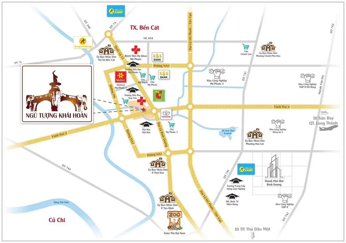 KHU ĐÔ THỊ NGŨ TƯỢNG KHẢI HOÀN 5 Vị trí Khu Đô Thị Ngũ Tượng Khải Hoàn