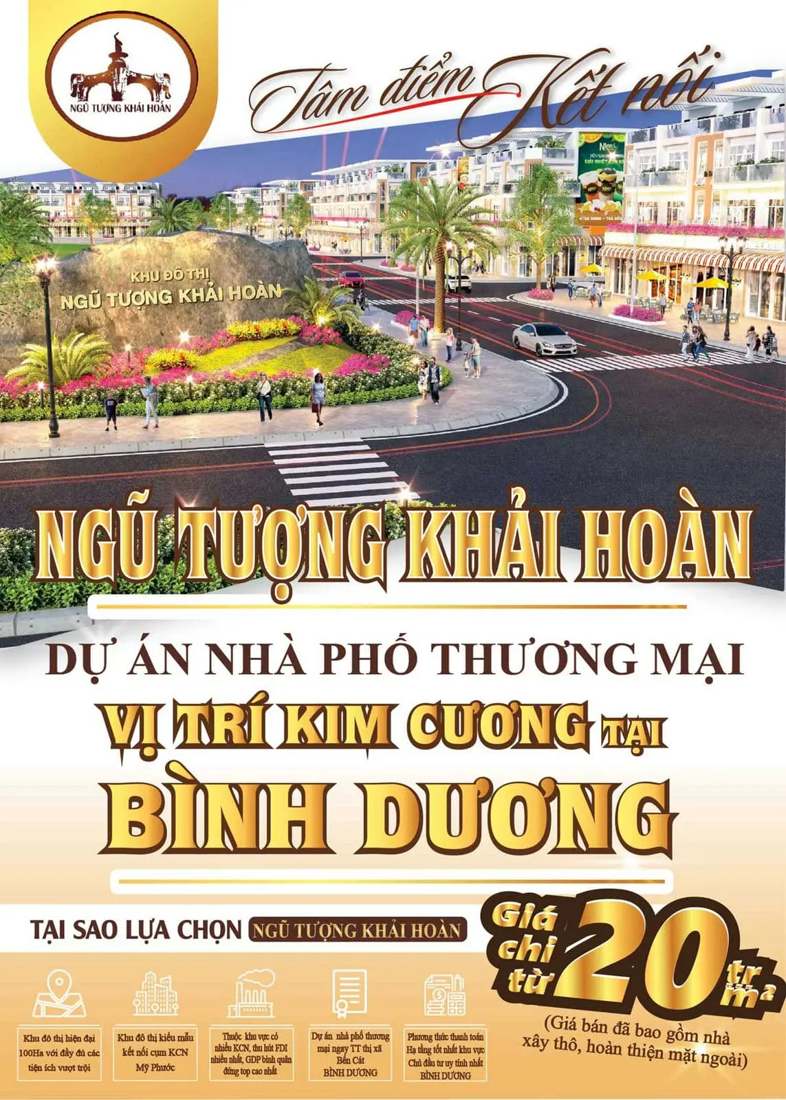 KHU ĐÔ THỊ NGŨ TƯỢNG KHẢI HOÀN 2 Dự án Khu Đô Thị Ngũ Tượng Khải Hoàn Bình Dương