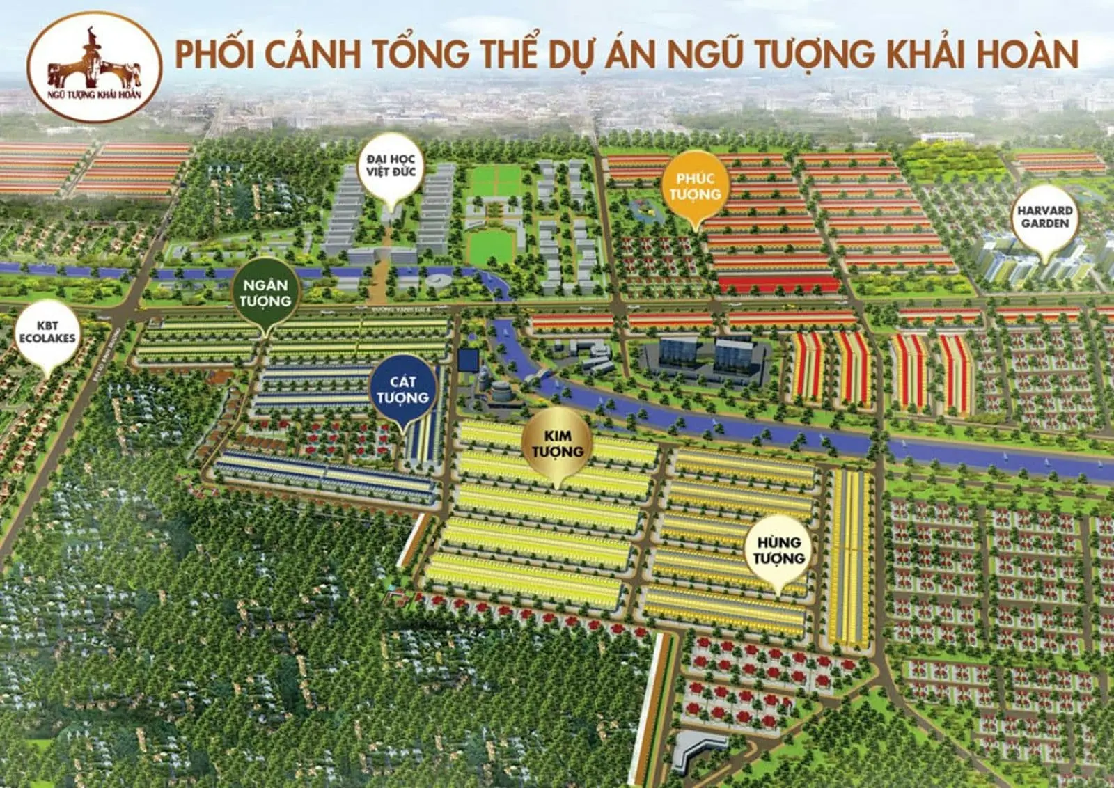 KHU ĐÔ THỊ NGŨ TƯỢNG KHẢI HOÀN 10 Mặt bằng Tổng thể Khu đô thị Ngũ Tượng Khải Hoàn