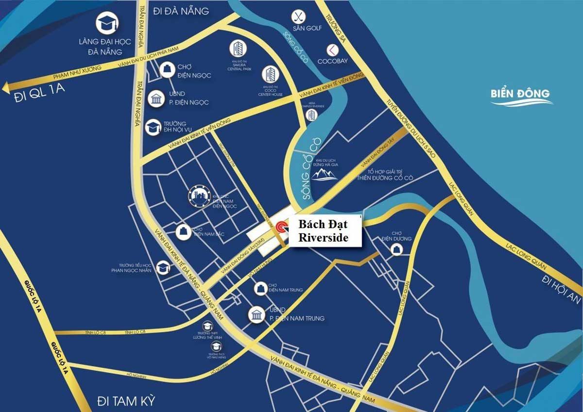 Vị trí Dự án Bách Đạt Riverside Đà Nẵng