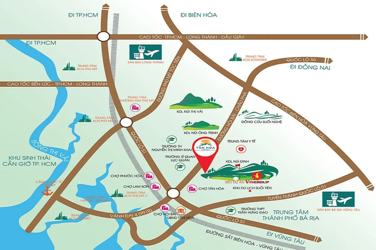 TÂN HÒA GARDEN PHÚ MỸ 2 Vị trí Dự án Khu Dân Cư Tân Hòa - Phú Mỹ