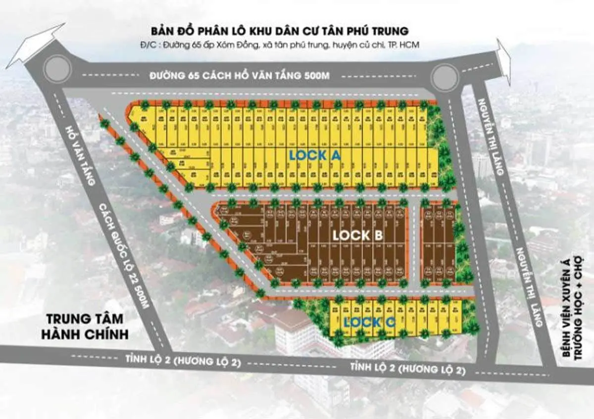 KHU DÂN CƯ TÂN PHÚ TRUNG 4 Mặt bằng phân lô Dự án Khu dân cư Tân Phú Trung Củ Chi