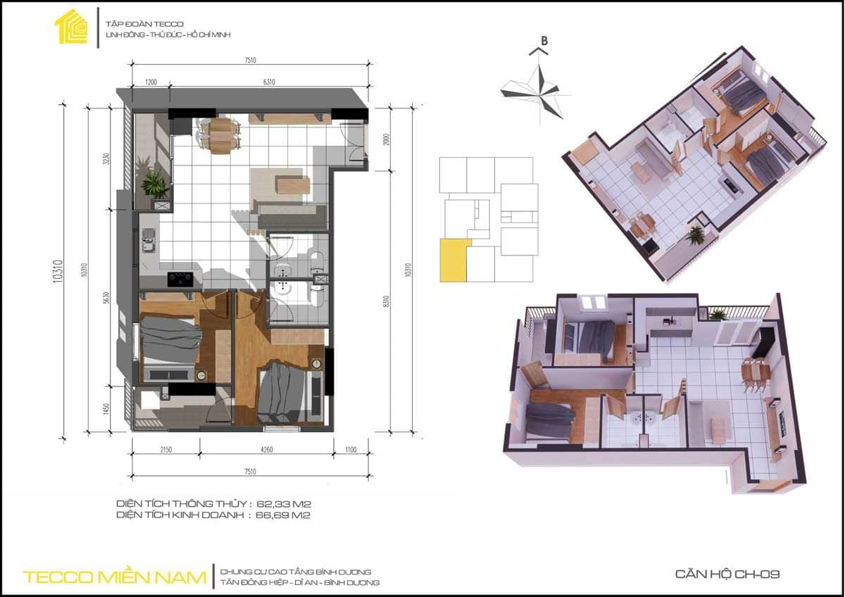 thiet ke can 09 tecco tower binh duong - DỰ ÁN CĂN HỘ TECCO TOWER BÌNH DƯƠNG