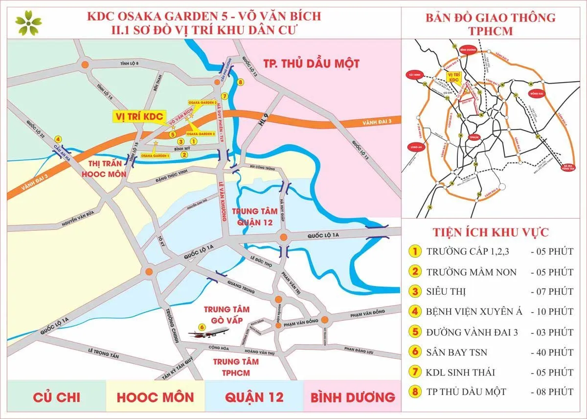 OSAKA GARDEN CỦ CHI 1 Vị trí Dự án Osaka Garden 5