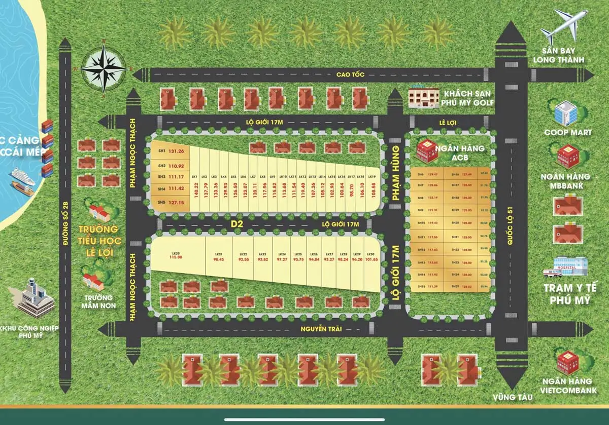 Ario City 6 Mặt bằng Dự án Ario City Bà Rịa Vũng Tàu