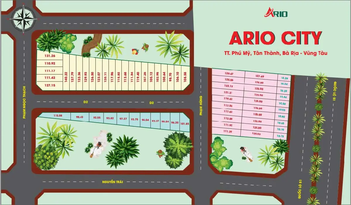 Ario City 7 Mặt bằng Phân lô Dự án Ario City Bà Rịa Vũng Tàu