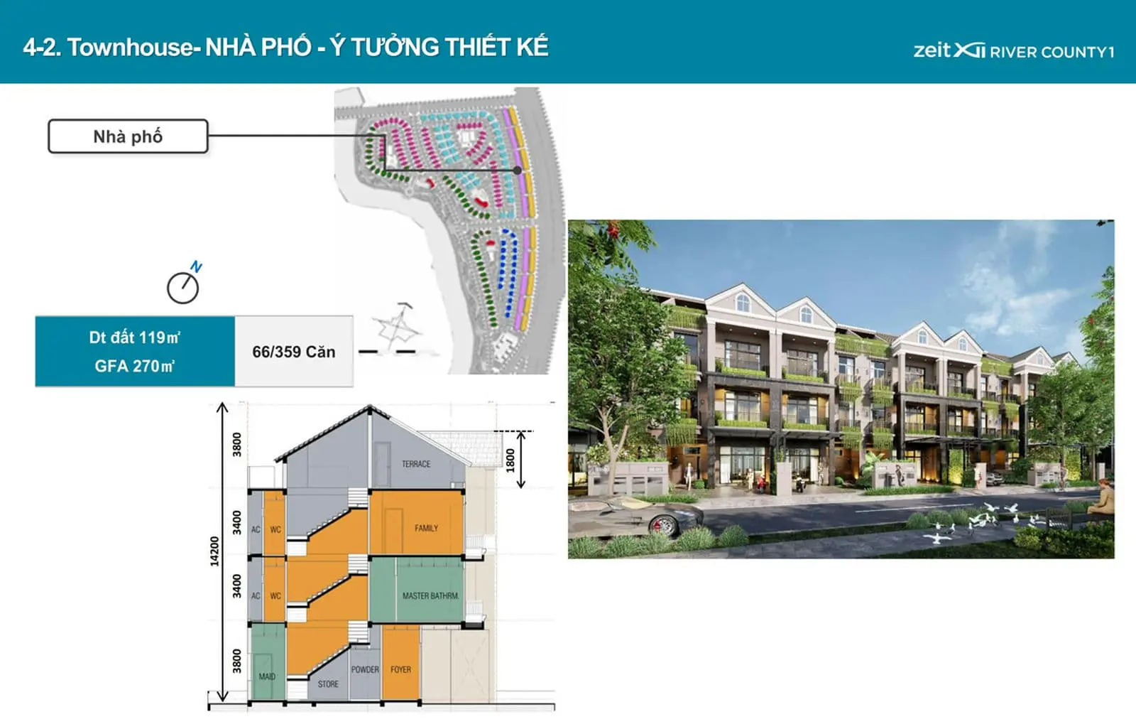 ZEITGEIST NHÀ BÈ 28 Nhà phố liên kế Zeit RIVER COUNTY 1