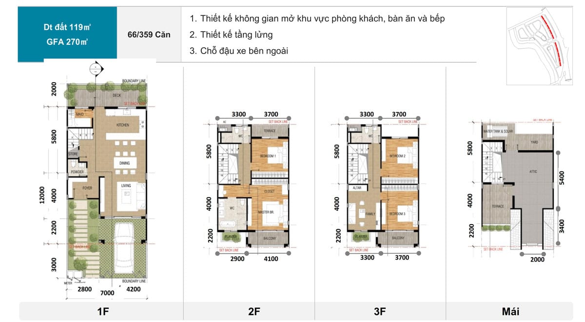 Thiết kế Nhà phố liên kế Zeit RIVER COUNTY 1