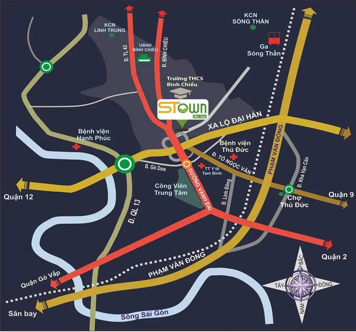 STOWN THỦ ĐỨC 3 Vị trí Dự án Căn hộ Stown Thủ Đức