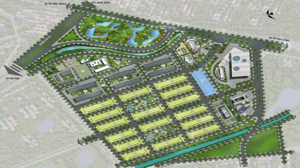 HIM LAM GREEN PARK BẮC NINH 6 Mặt bằng phân lô Dự án Khu đô thị Him Lam Green Park Bắc Ninh