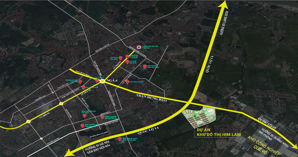 Vị trí Dự án Khu đô thị Him Lam Green Park Bắc Ninh