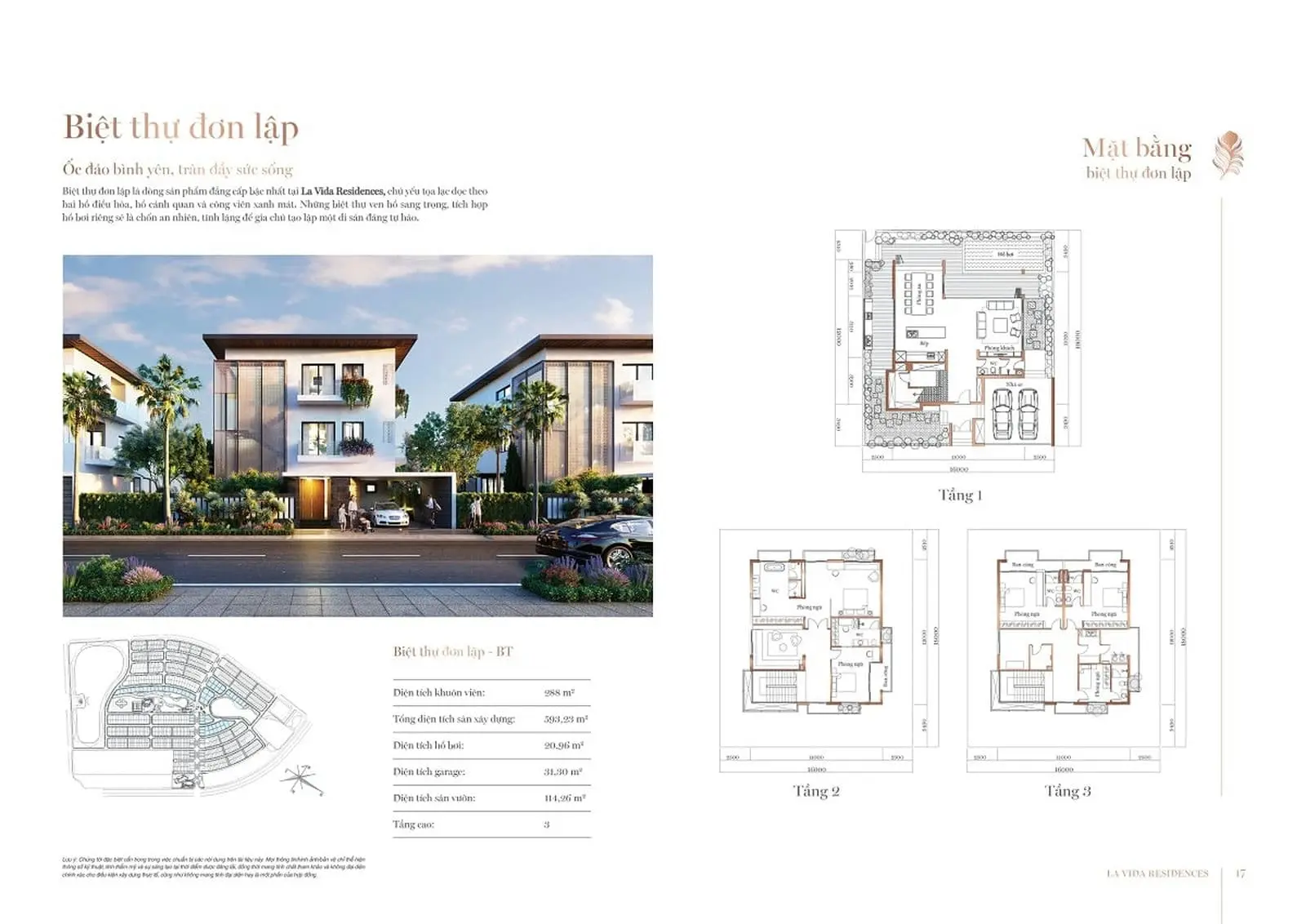 LA VIDA RESIDENCES VŨNG TÀU 28 Thiết kế Biệt thự Đơn lập La Vida Residences