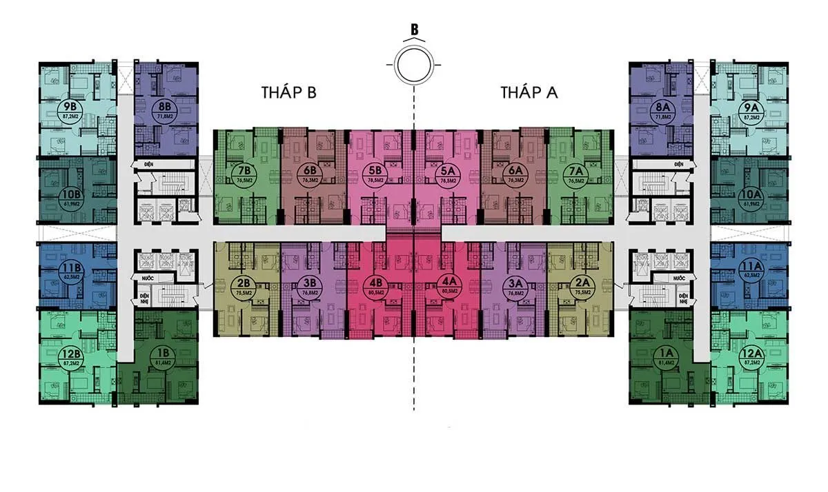 PARK VIEW APARTMENT 5 Mặt bằng tầng Căn hộ Park View Apartment