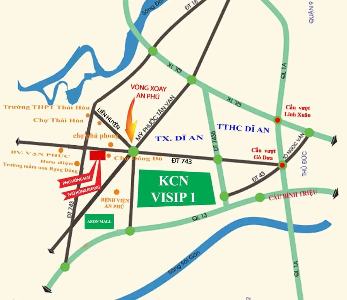 PHÚ HỒNG LỘC - PHÚ HỒNG PHÁT 3 Vị trí Dự án Khu nhà ở thương mại Phú Hồng Lộc – Phú Hồng Phát