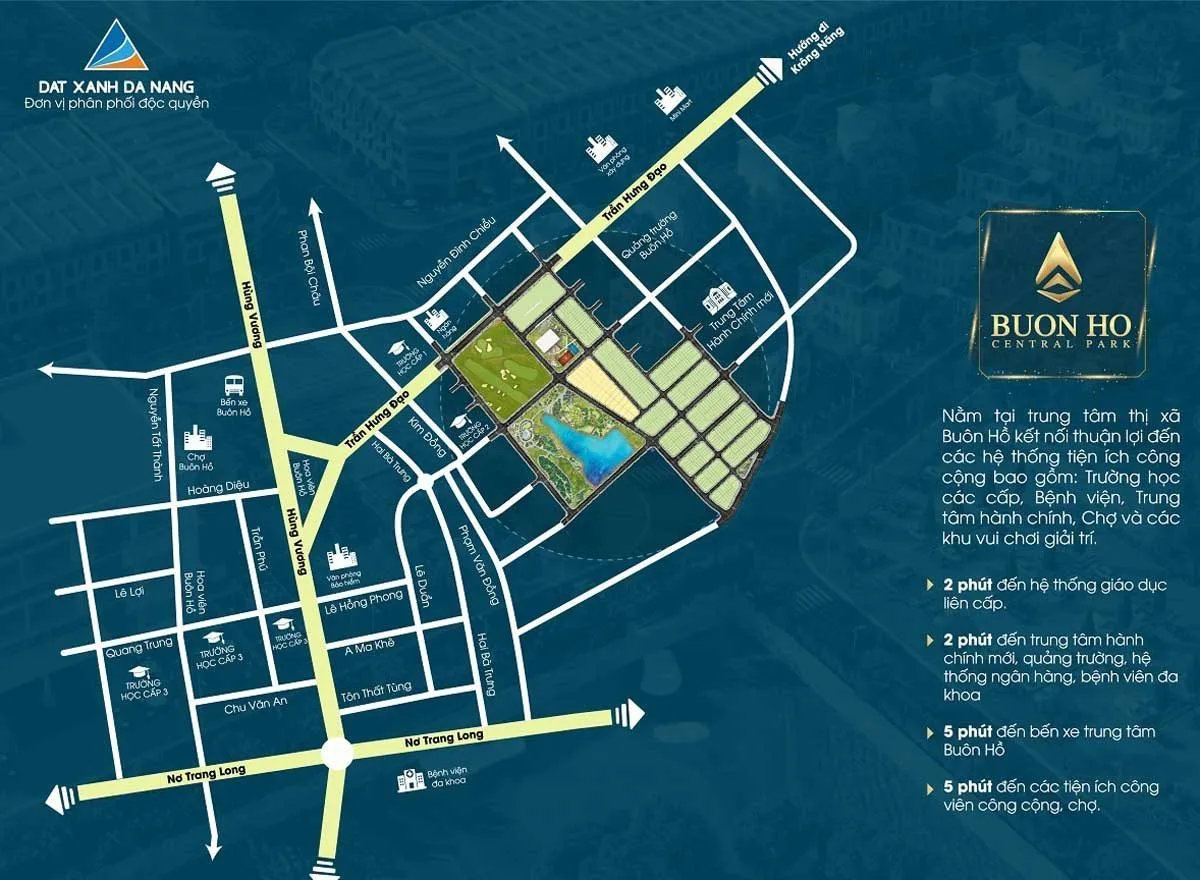 BUÔN HỒ CENTRAL PARK 3 Vị trí Dự án Buôn Hồ Central Park Đắk Lắk