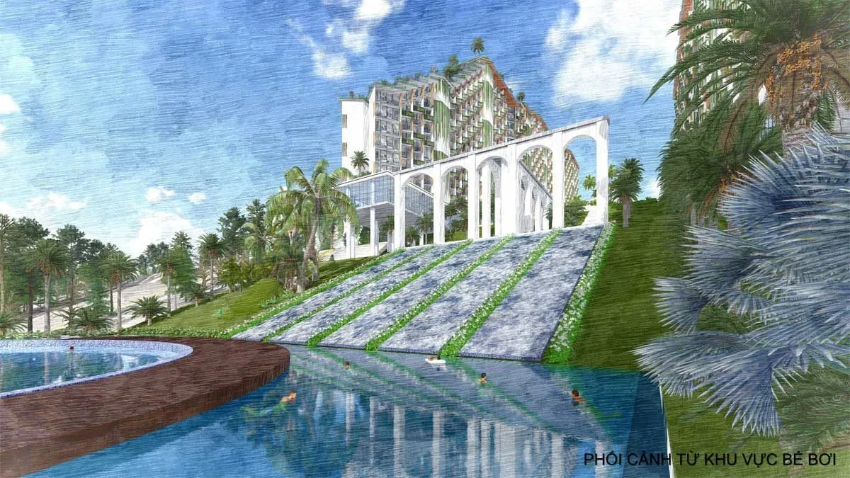 IDJ OASIS BÌNH THUẬN 7 Khu Hồ bơi Dự án Căn hộ IDJ Oasis Bình Thuận