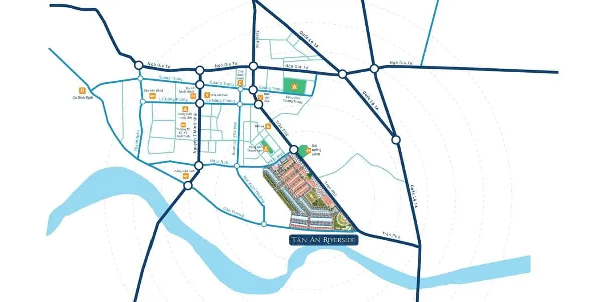 TÂN AN RIVERSIDE BÌNH ĐỊNH 3 Vị trí Dự án Tân An Riverside Bình Định