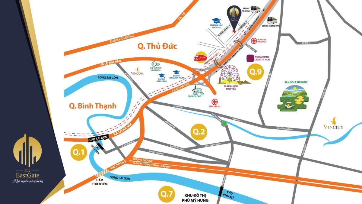 THE EAST GATE BÌNH DƯƠNG 2 Vị trí Dự án Căn hộ Chung cư The East Gate Bình Dương