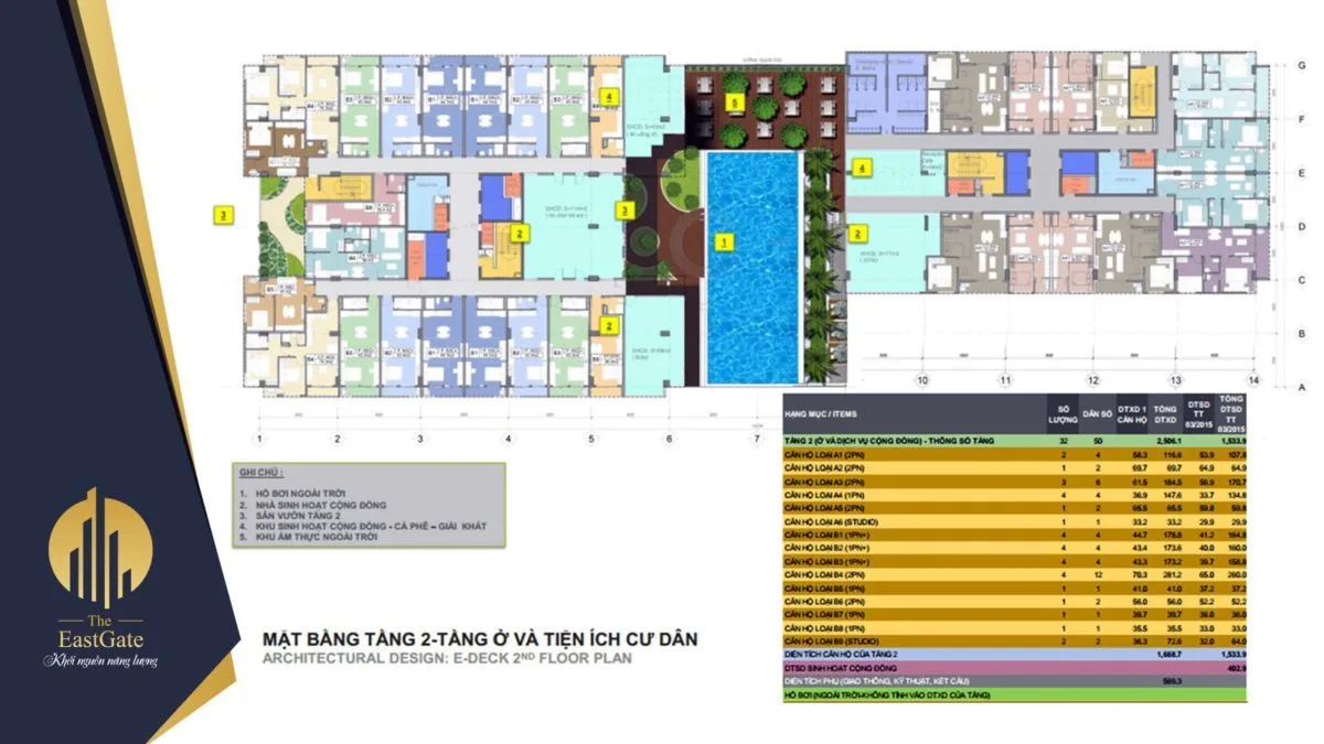 THE EAST GATE BÌNH DƯƠNG 6 Mặt bằng Tầng 2 Dự án The East Gate Bình Dương