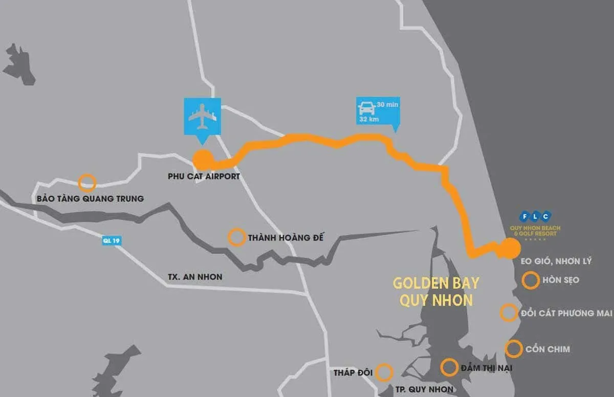 GOLDEN BAY QUY NHƠN 3 Vị trí Dự án Golden Bay Quy Nhơn