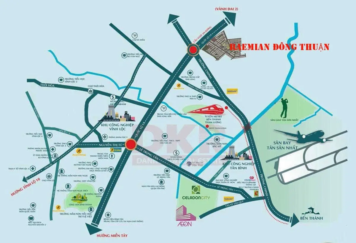 RAEMIAN ĐÔNG THUẬN QUẬN 12 3 Vị trí Dự án Căn hộ Raemian Đông Thuận Quận 12