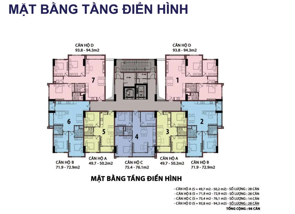 RAEMIAN ĐÔNG THUẬN QUẬN 12 9 Mặt bằng tầng Dự án Căn hộ Raemian Đông Thuận Quận 12