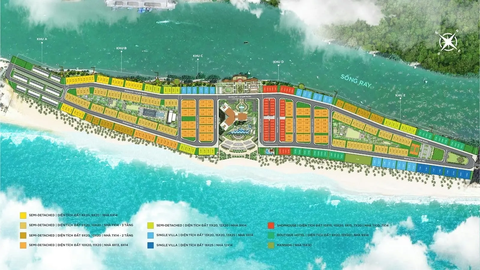 Habana Island Hồ Tràm 14 Mặt bằng Tổng thể Phân khu Habana Island Hồ Tràm