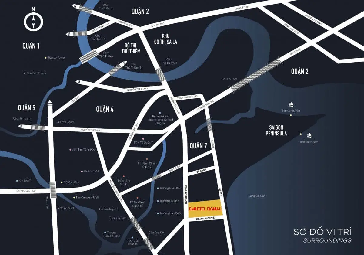 SMARTEL SIGNIAL QUẬN 7 2 Vị trí Dự án Căn hộ Smartel Signial Quận 7
