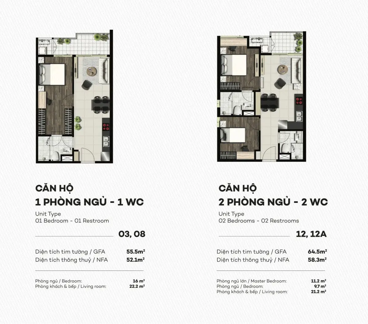 SMARTEL SIGNIAL QUẬN 7 7 Thiết kế căn hộ 1 PN Smartel Signial Quận 7