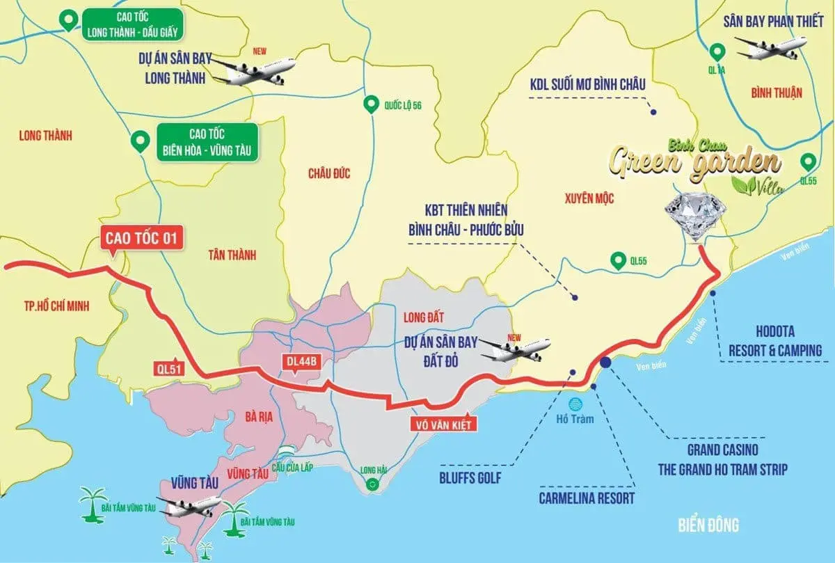 SEAMALL BÌNH CHÂU 3 Hạ tầng giao thông tại khu vực Dự Án Khu Đô Thị SeaMall Bình Châu