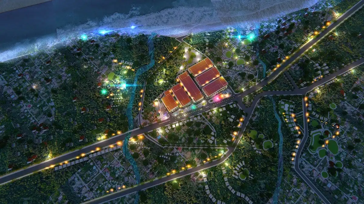 SEAMALL BÌNH CHÂU 2 Phối cảnh Dự án Khu đô thị SeaMall Bình Châu về đêm