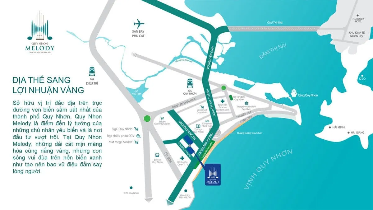 QUY NHƠN MELODY 2 Vị trí Dự án Căn hộ Condotel MelodyQuy Nhơn
