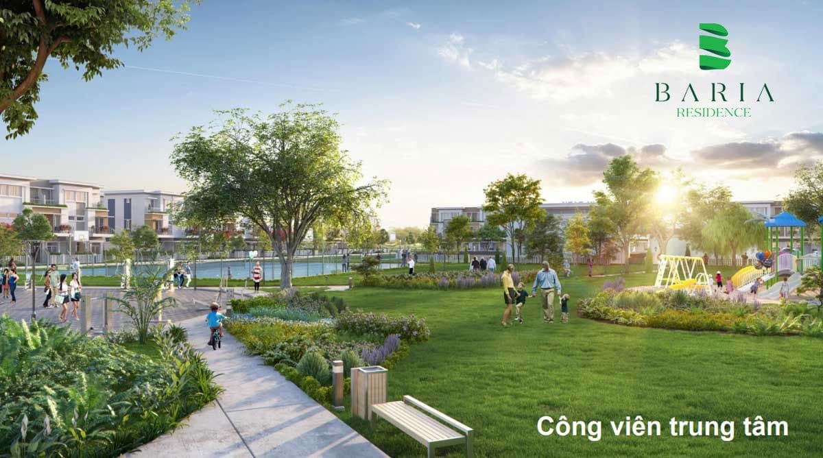 Tiện ích công viên tại Dự án Đất nền Baria Residence