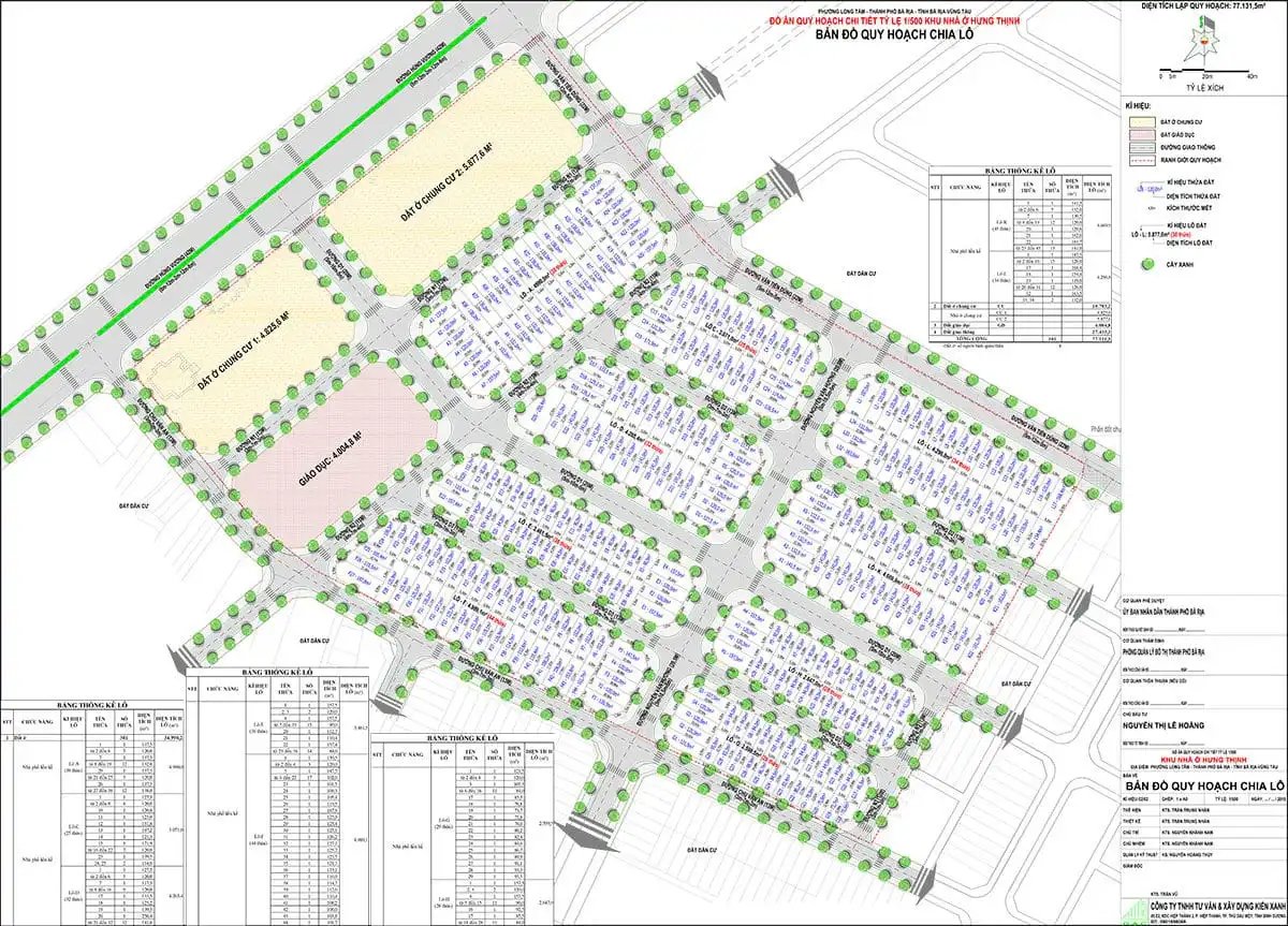 BARIA RESIDENCE 4 Bản đồ huy hoạch phân lô Dự án Baria Residence