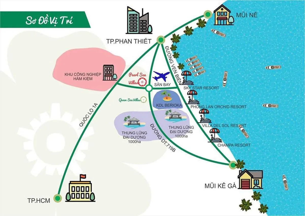 PEARL SEA VILLAS PHAN THIẾT 4 Vị trí trung tâm Phan Thiết của Dự án Pearl Sea Villa