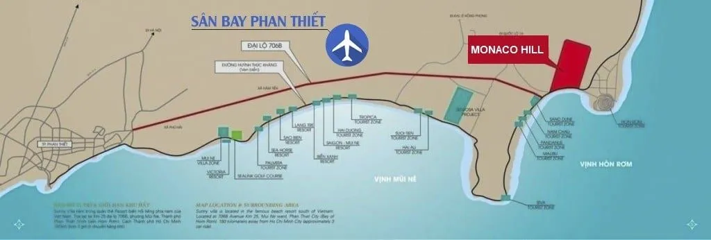 MONACO HILL MŨI NÉ 3 Vị trí Monaco Hill Phan Thiết