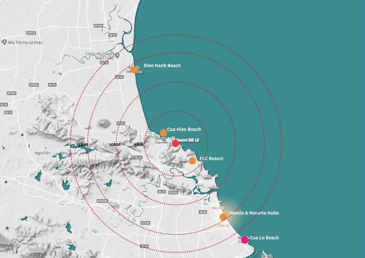 MeySenses Lucia Bay 2 Vị trí Dự án MeySenses Lucia Bay Bãi Lữ Nghệ An