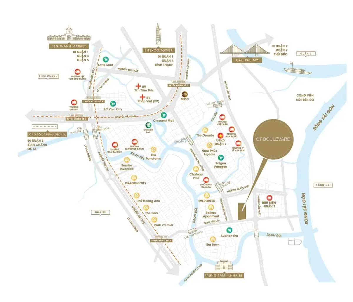 Q7 BOULEVARD 2 Vị trí Dự án Căn hộ Q7 Boulevard