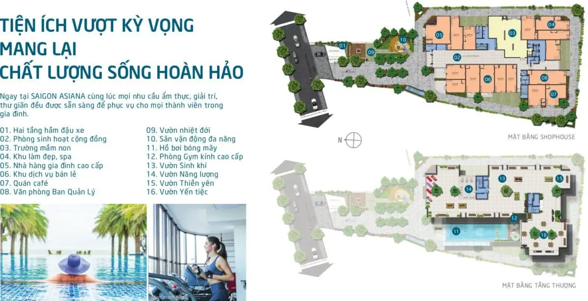 SAIGON ASIANA 4 Tiện ích Nội khu Dự án Căn hộ Saigon Asiana Quận 6
